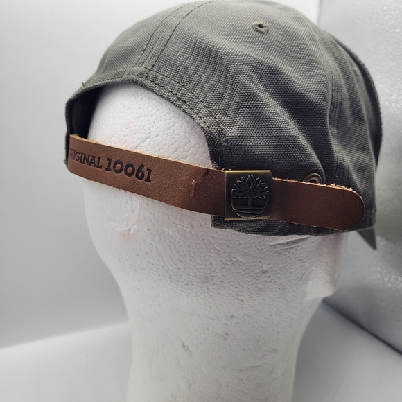Timberland Logo Hunter Light Green Baseball Hat Adjustable Strapback Original - Picture 2 of 10